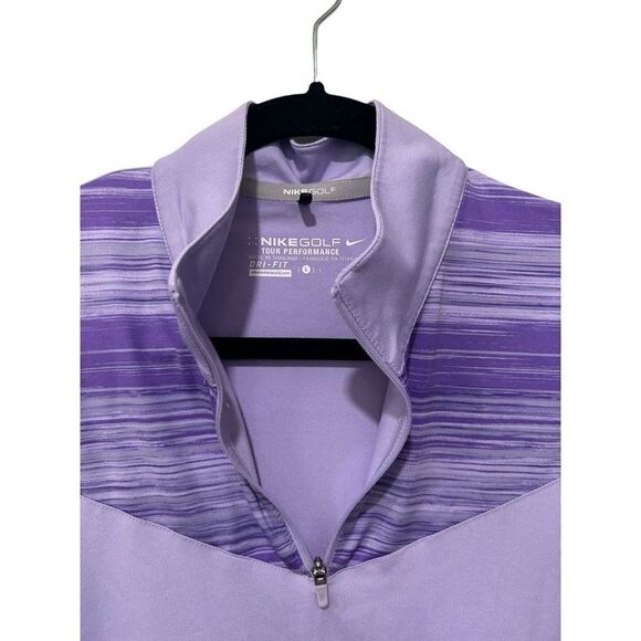 Nike Golf Tour Performance Dri-Fit Lavender Purple Full Zip Track Jacket Size L - Picture 5 of 9